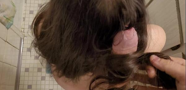  cumshot in hair fetish cum and brush through dry hair